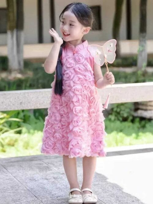 Pink kids Qipao