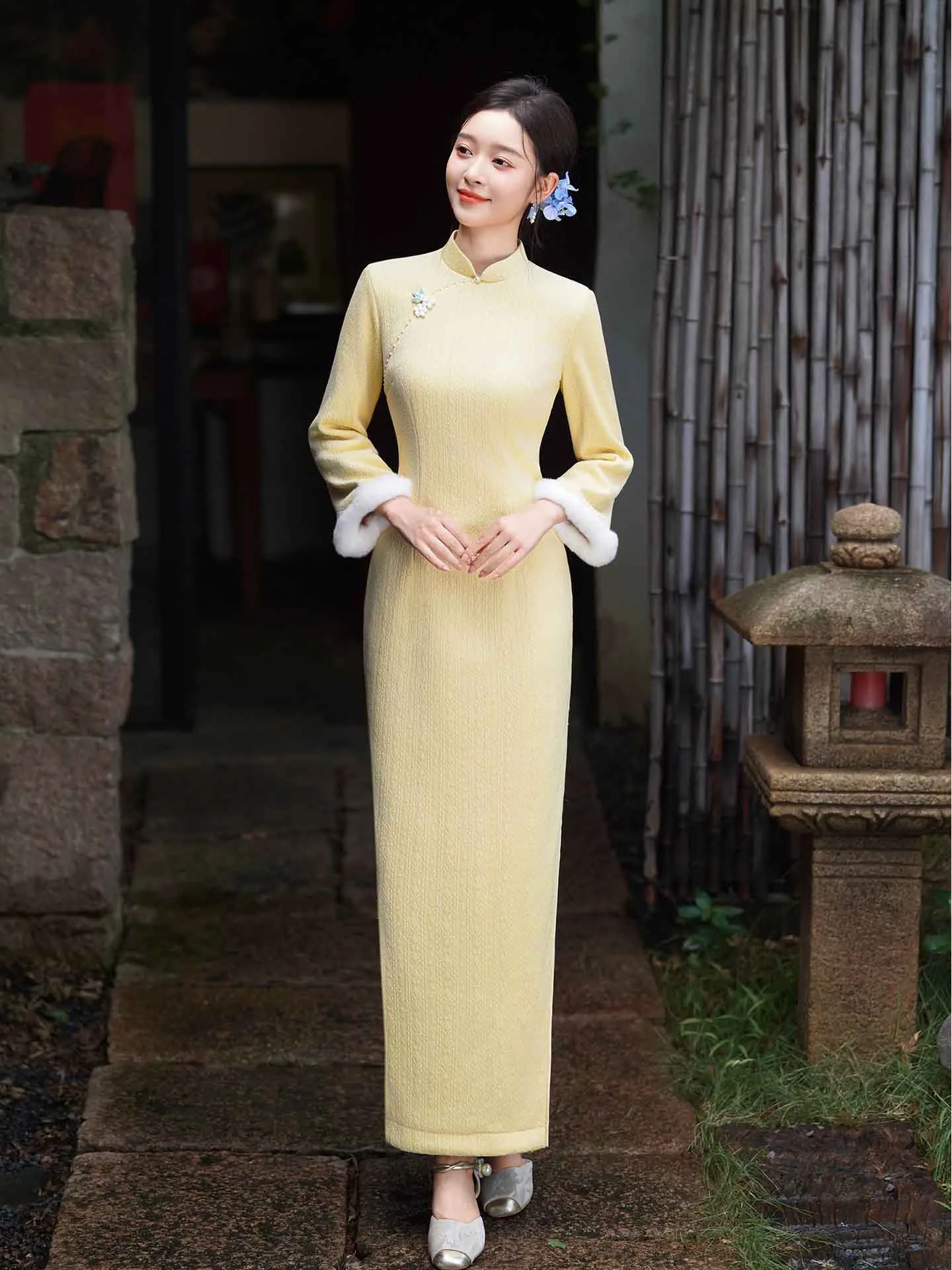 Yellow Qipao dress