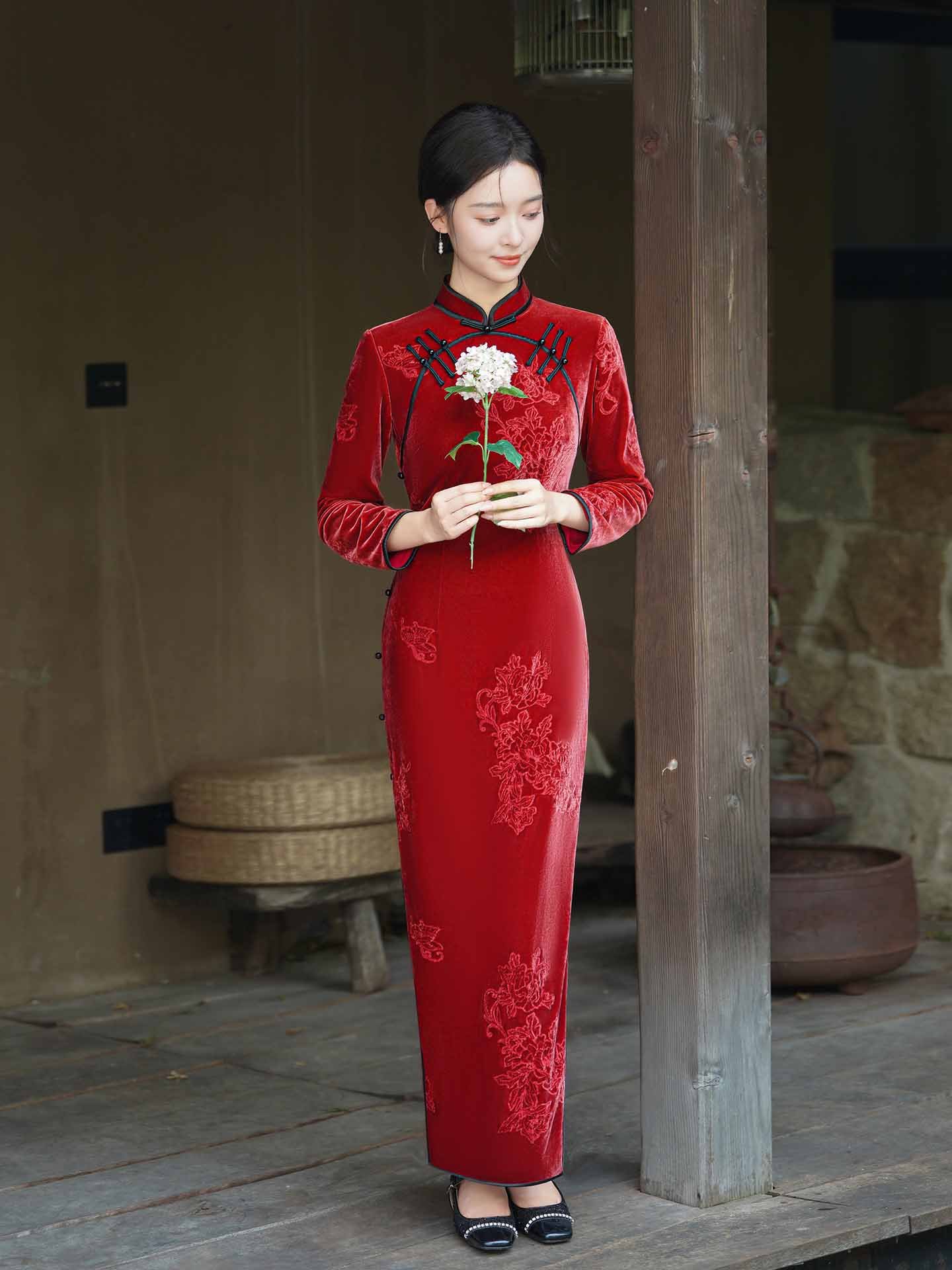 velvet Qipao dress
