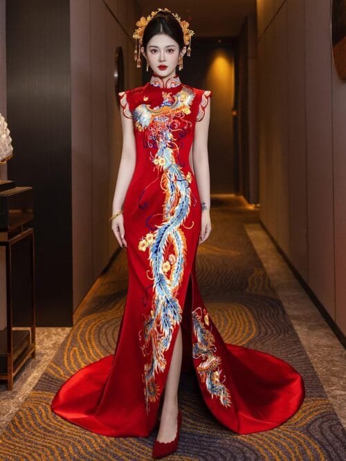 Chinese wedding qipao dress