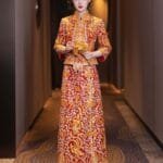 red bridal qun kwa dress