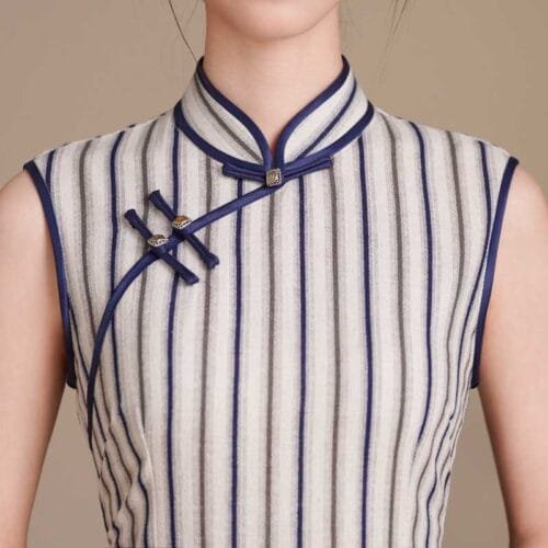 striped qipao