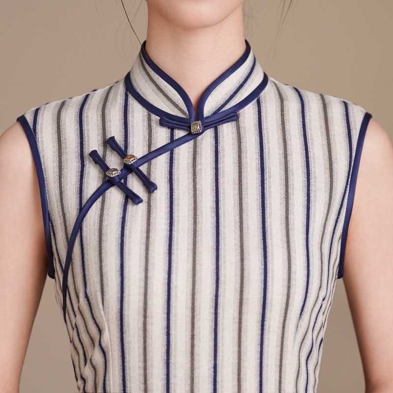 striped qipao