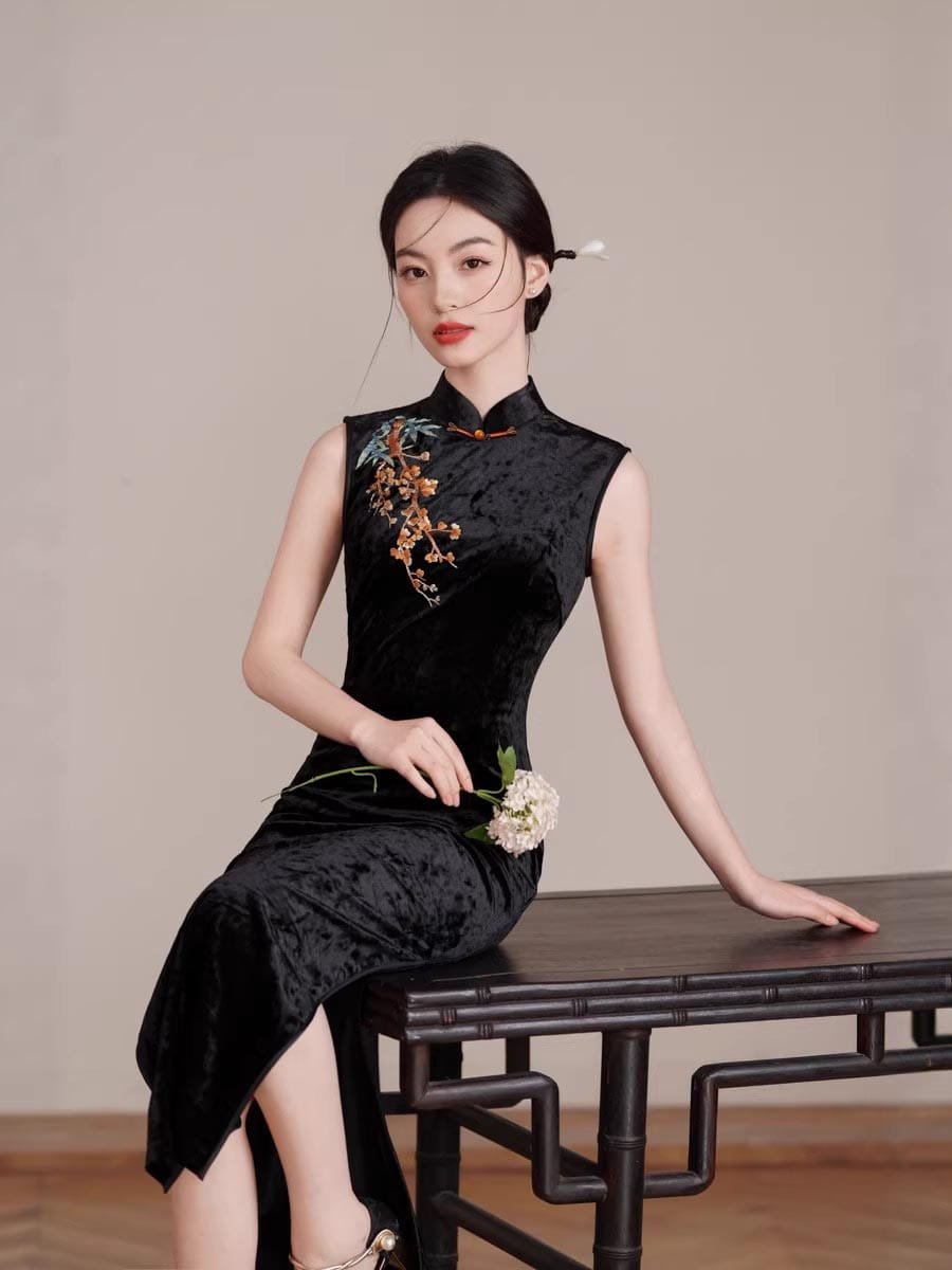 velvet qipao