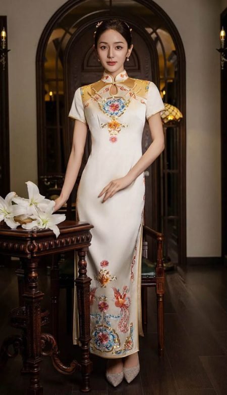 Long straight Qipao