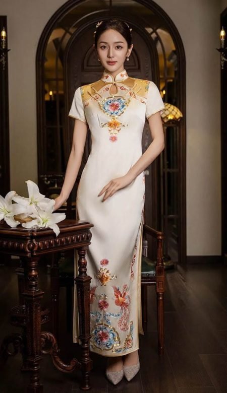 Long straight Qipao Long straight Qipao