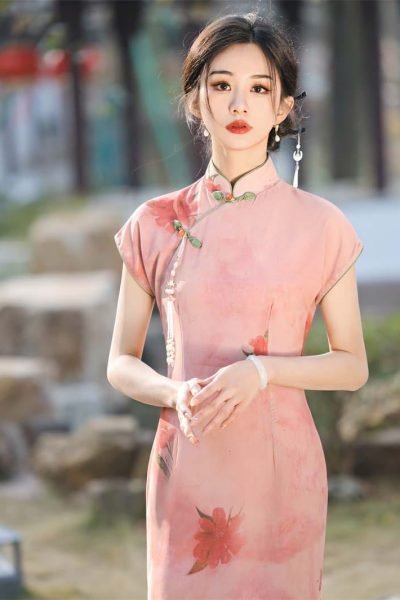 qipao pink qipao pink